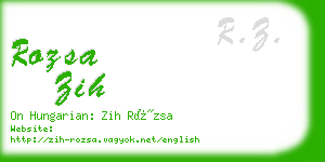 rozsa zih business card